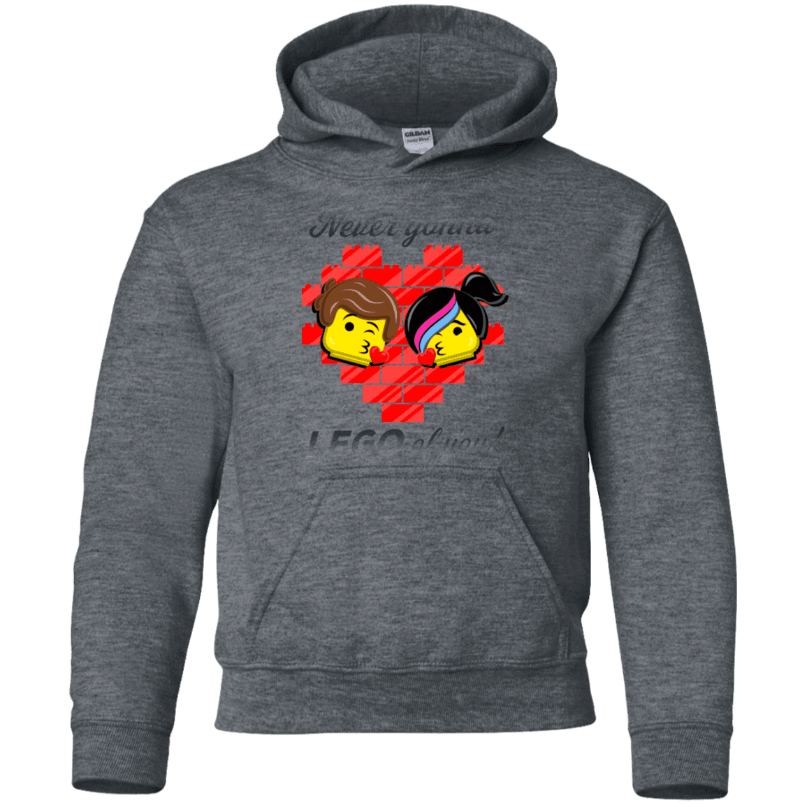 Sweatshirts Dark Heather / YS Never LEGO of You Youth Hoodie