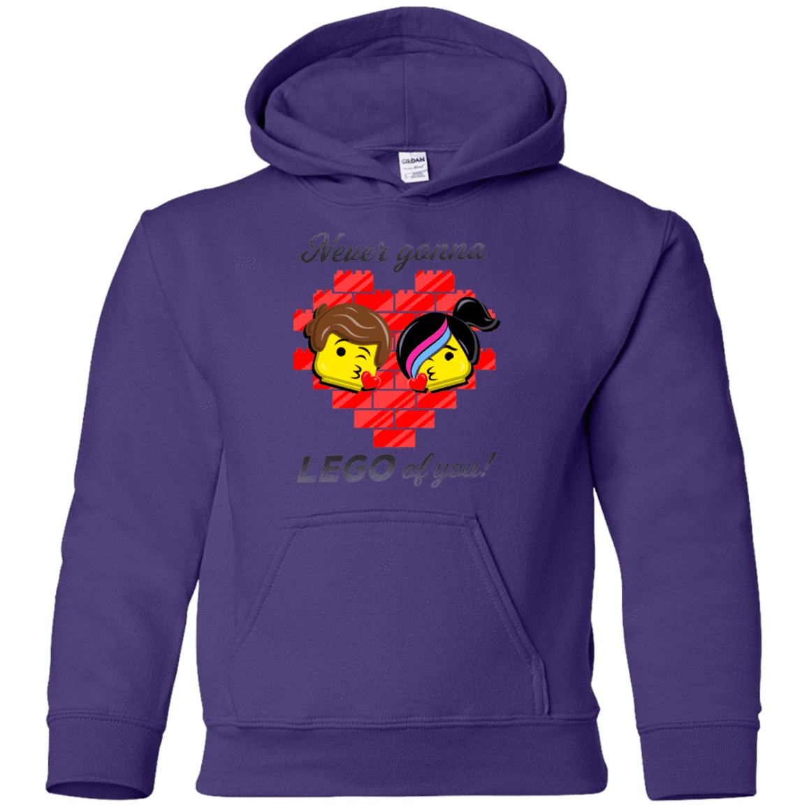 Sweatshirts Purple / YS Never LEGO of You Youth Hoodie