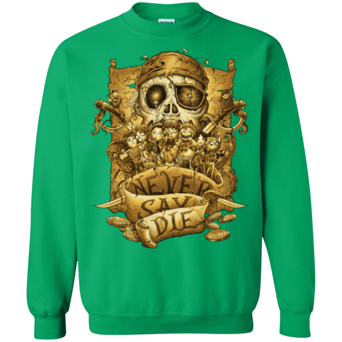 Sweatshirts Irish Green / Small Never Say Die Crewneck Sweatshirt