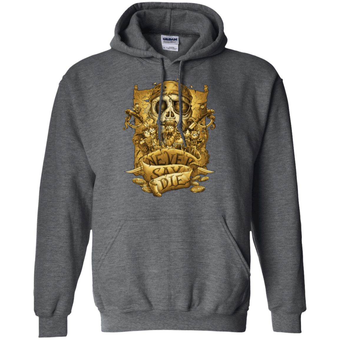 Sweatshirts Dark Heather / Small Never Say Die Pullover Hoodie