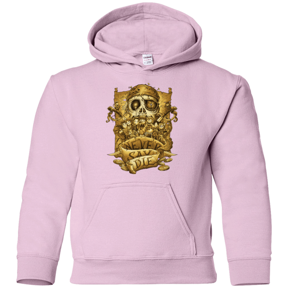 Sweatshirts Light Pink / YS Never Say Die Youth Hoodie
