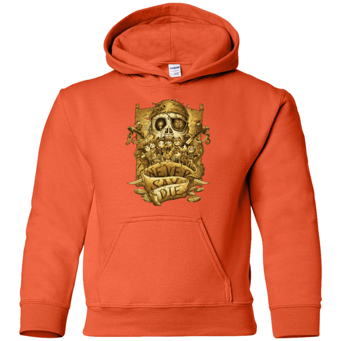 Sweatshirts Orange / YS Never Say Die Youth Hoodie