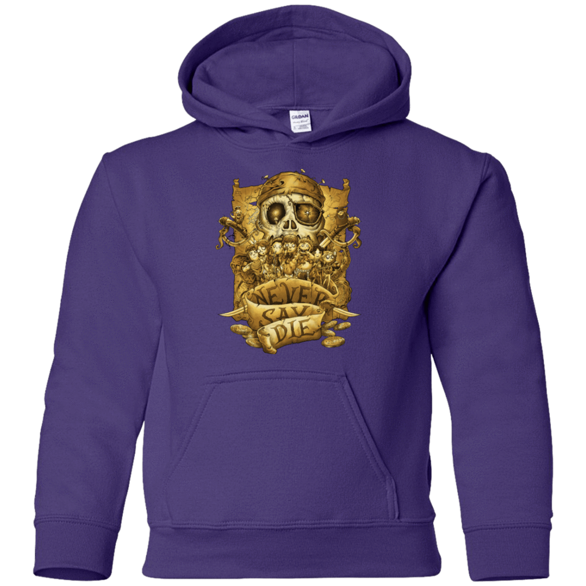 Sweatshirts Purple / YS Never Say Die Youth Hoodie