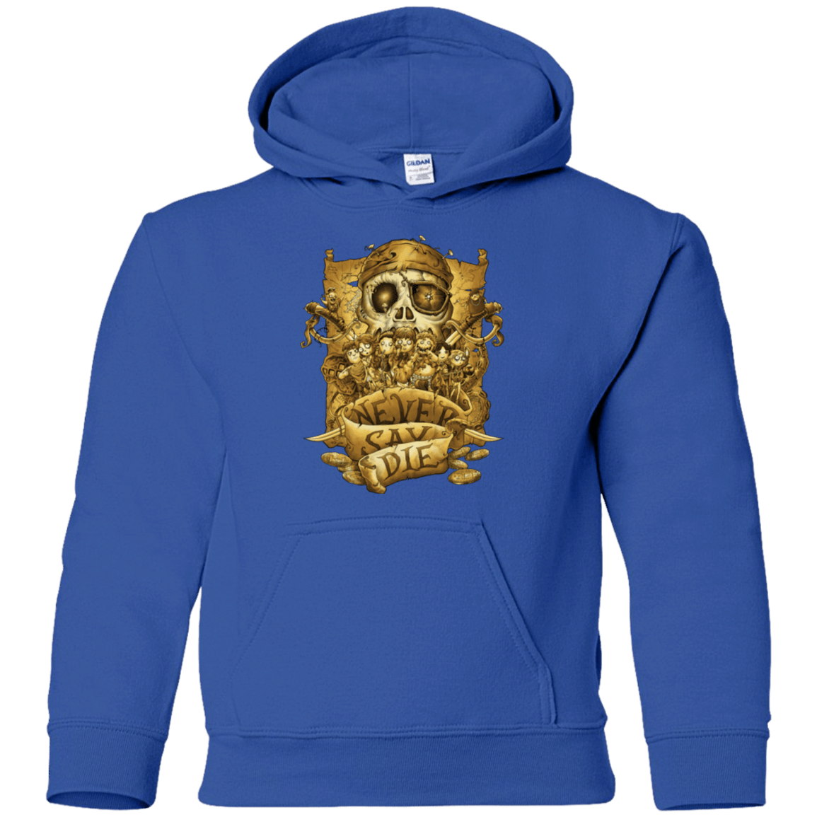 Sweatshirts Royal / YS Never Say Die Youth Hoodie
