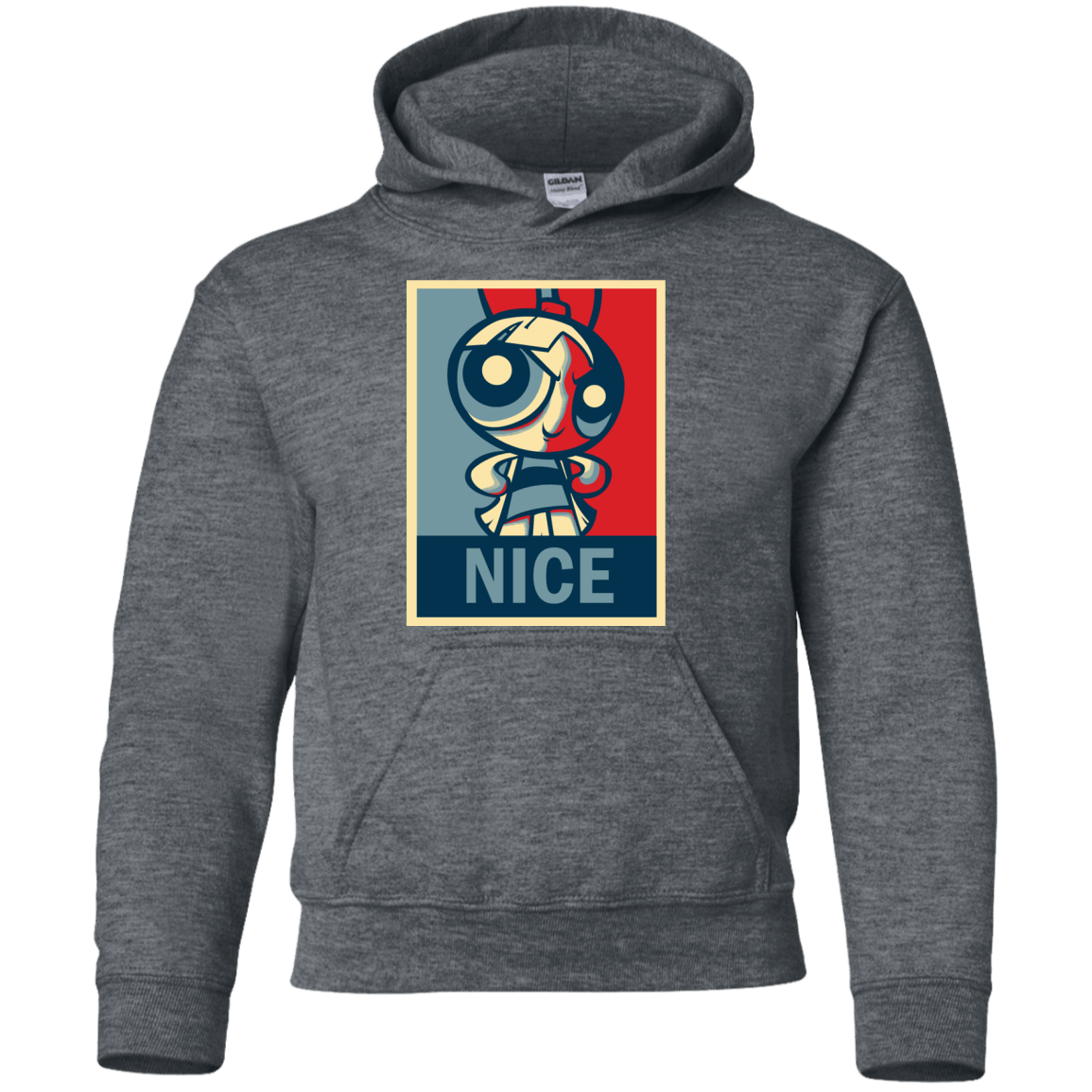 Sweatshirts Dark Heather / YS Nice Powerpuff Youth Hoodie