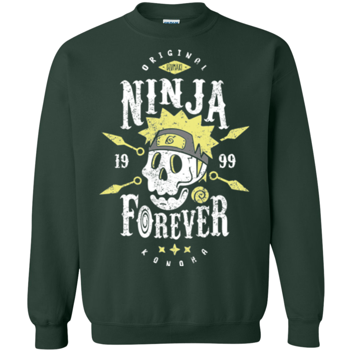 Sweatshirts Forest Green / Small Ninja Forever Crewneck Sweatshirt