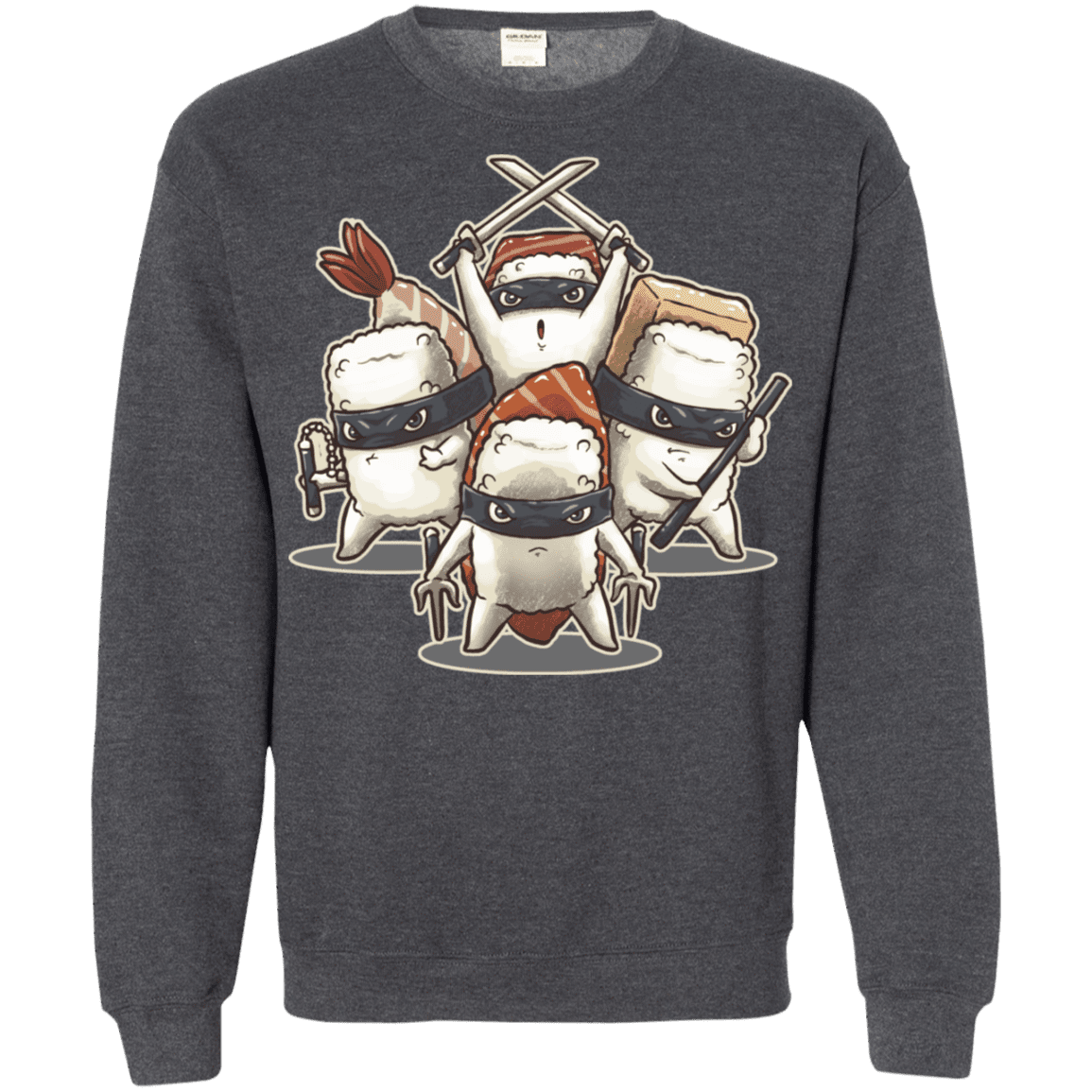 Sweatshirts Dark Heather / S Ninja Sushi Crewneck Sweatshirt