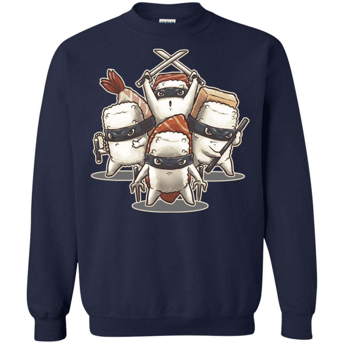 Sweatshirts Navy / S Ninja Sushi Crewneck Sweatshirt