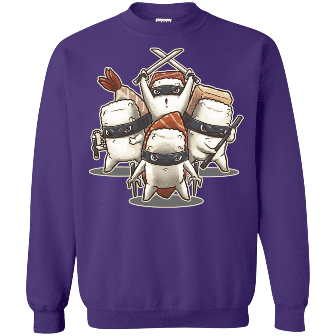 Sweatshirts Purple / S Ninja Sushi Crewneck Sweatshirt