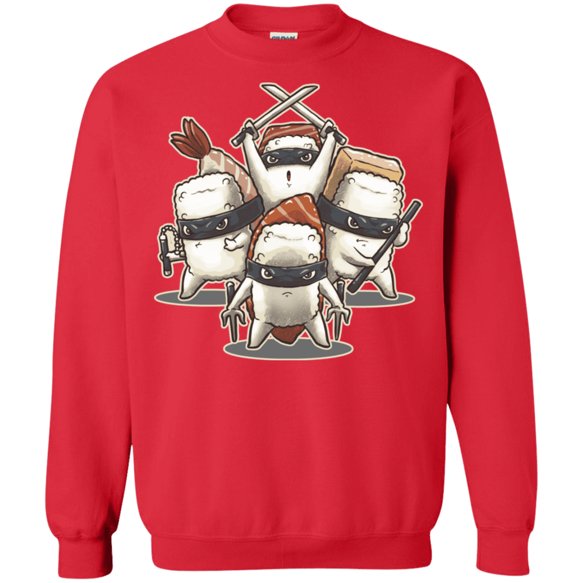 Sweatshirts Red / S Ninja Sushi Crewneck Sweatshirt