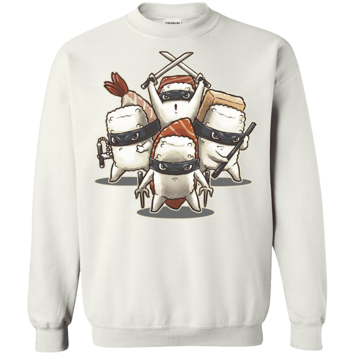 Sweatshirts White / S Ninja Sushi Crewneck Sweatshirt