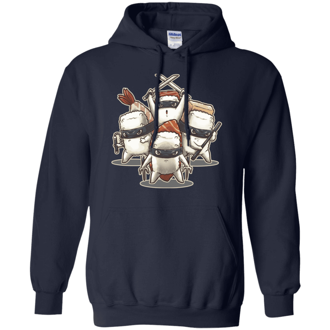 Sweatshirts Navy / S Ninja Sushi Pullover Hoodie