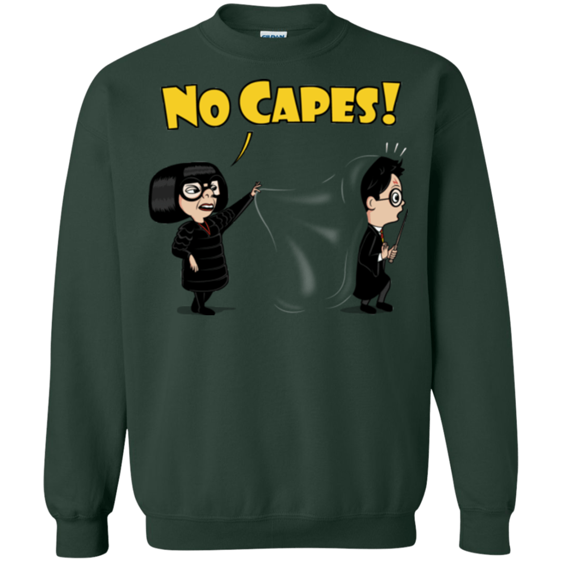 Sweatshirts Forest Green / Small No Capes Crewneck Sweatshirt