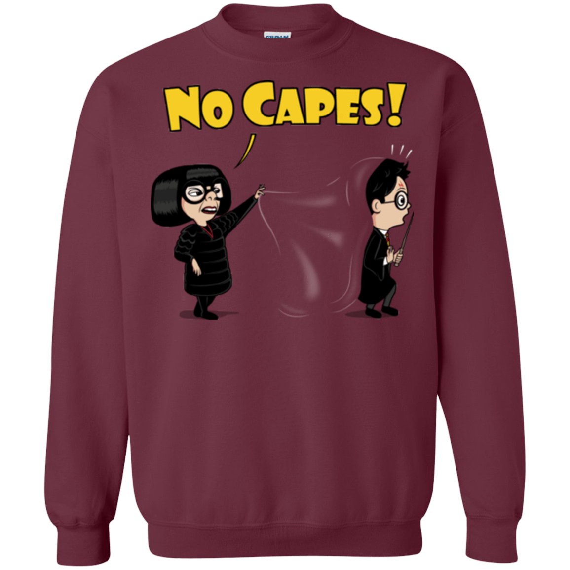 Sweatshirts Maroon / Small No Capes Crewneck Sweatshirt