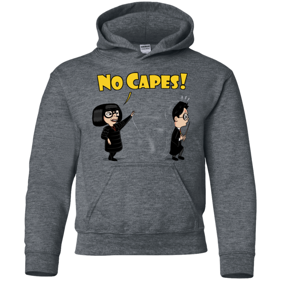 Sweatshirts Dark Heather / YS No Capes Youth Hoodie