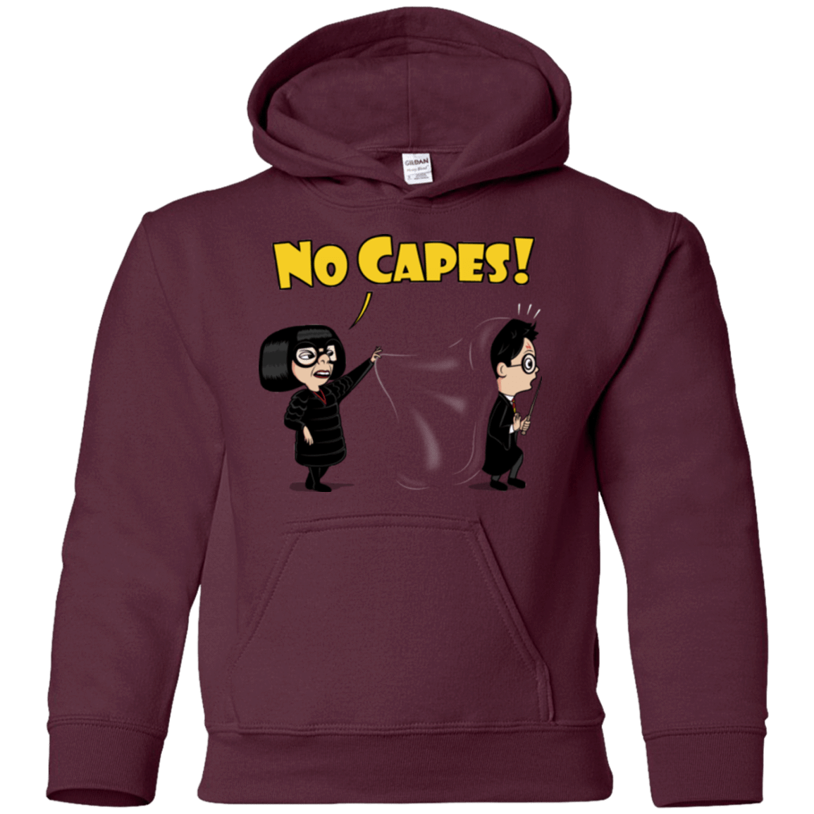 Sweatshirts Maroon / YS No Capes Youth Hoodie