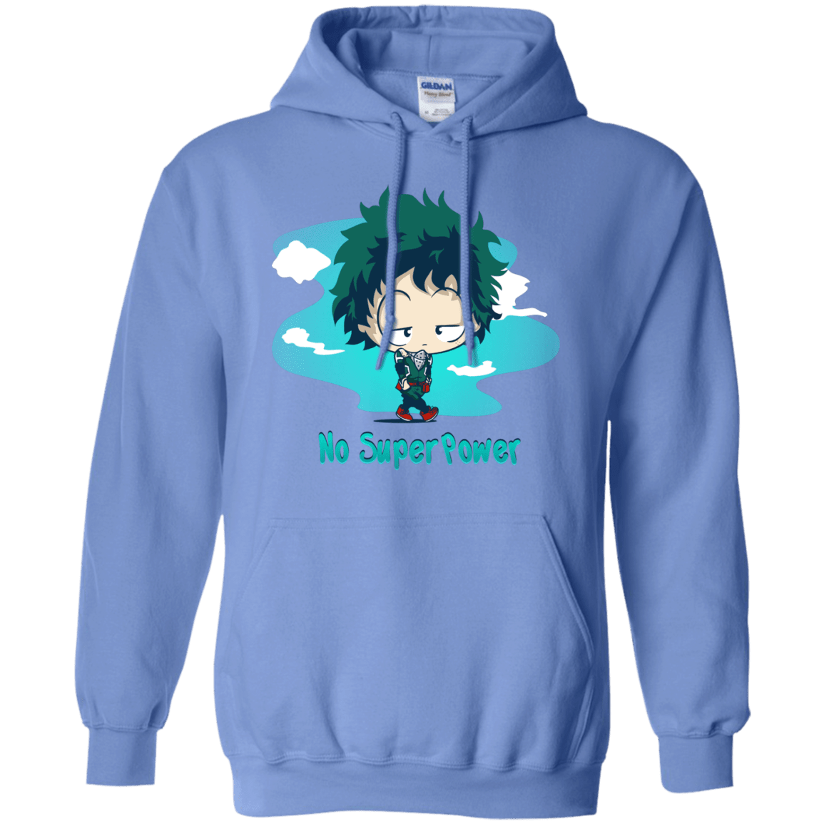 Sweatshirts Carolina Blue / S No Super Power Pullover Hoodie