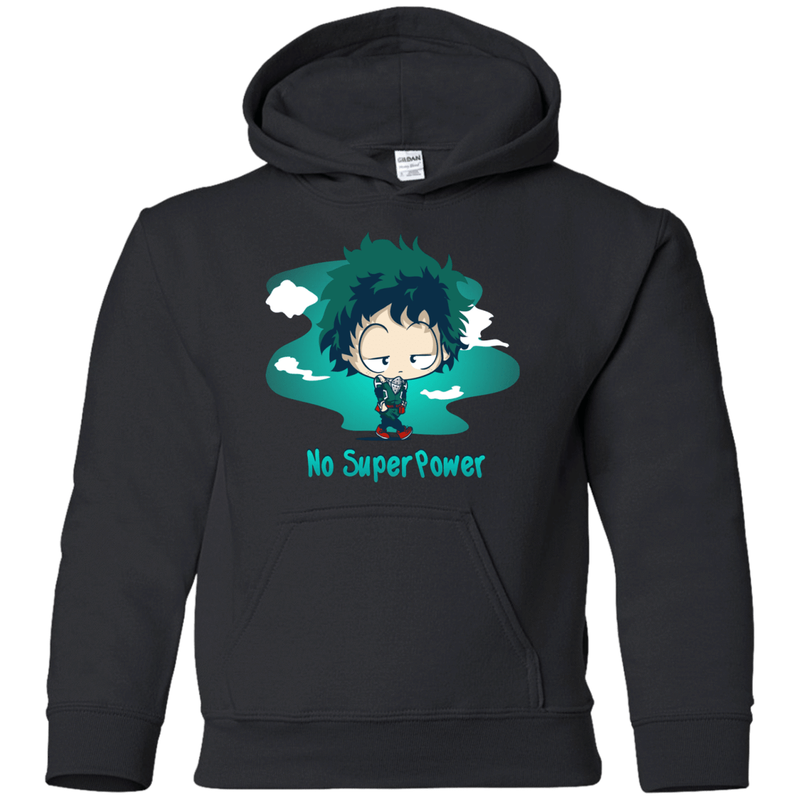 Sweatshirts Black / YS No Super Power Youth Hoodie