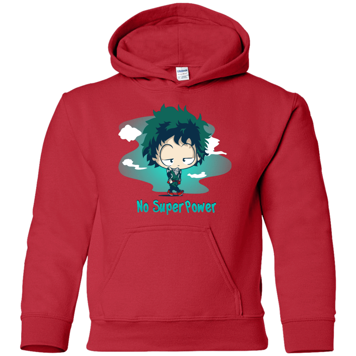 Sweatshirts Red / YS No Super Power Youth Hoodie