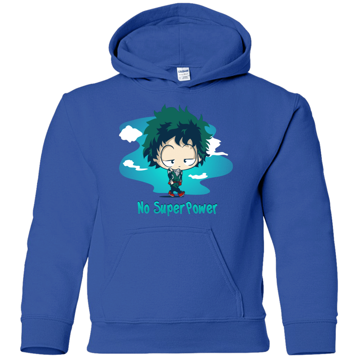 Sweatshirts Royal / YS No Super Power Youth Hoodie