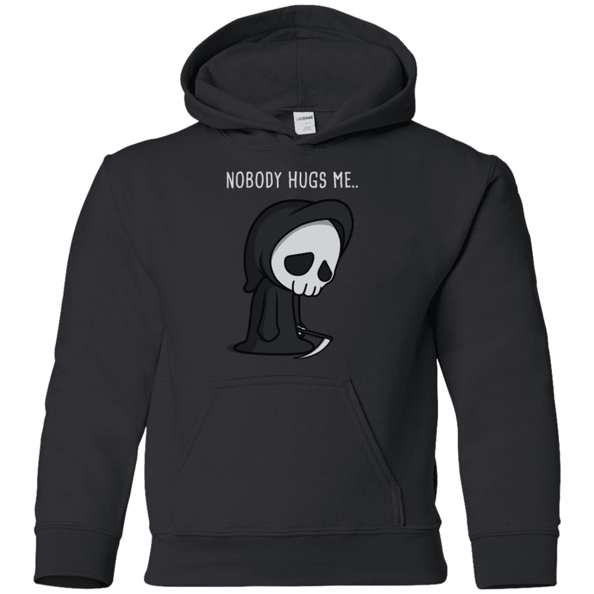 Sweatshirts Black / YS Nobody Hugs Me Youth Hoodie