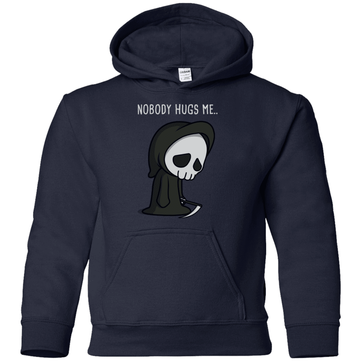 Sweatshirts Navy / YS Nobody Hugs Me Youth Hoodie