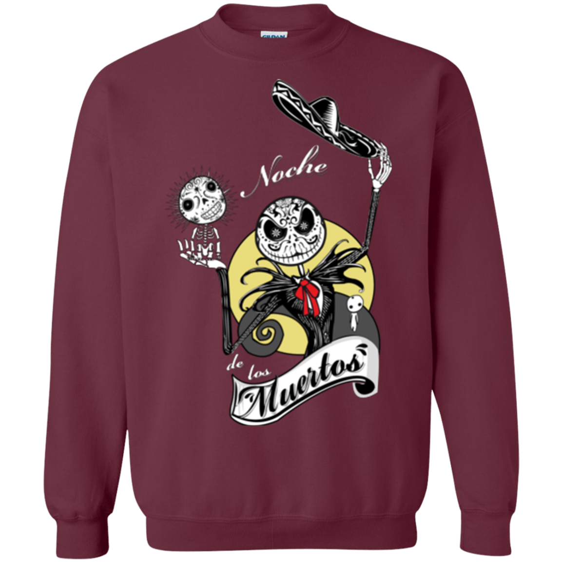 Sweatshirts Maroon / Small Noche de los Muertos Crewneck Sweatshirt