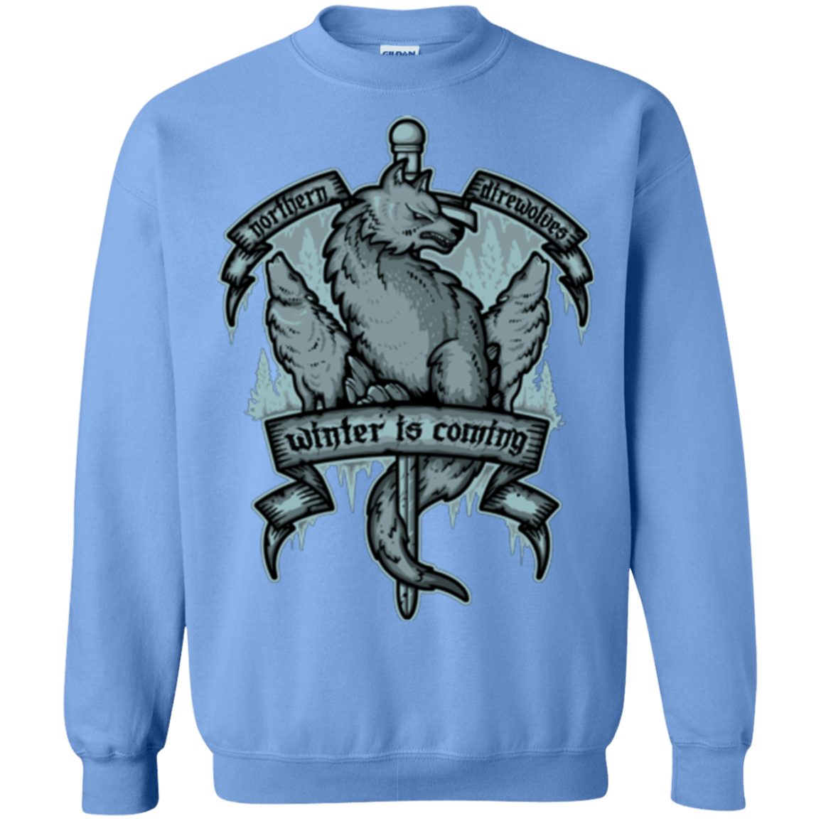 Sweatshirts Carolina Blue / Small Northern Direwolves Crewneck Sweatshirt