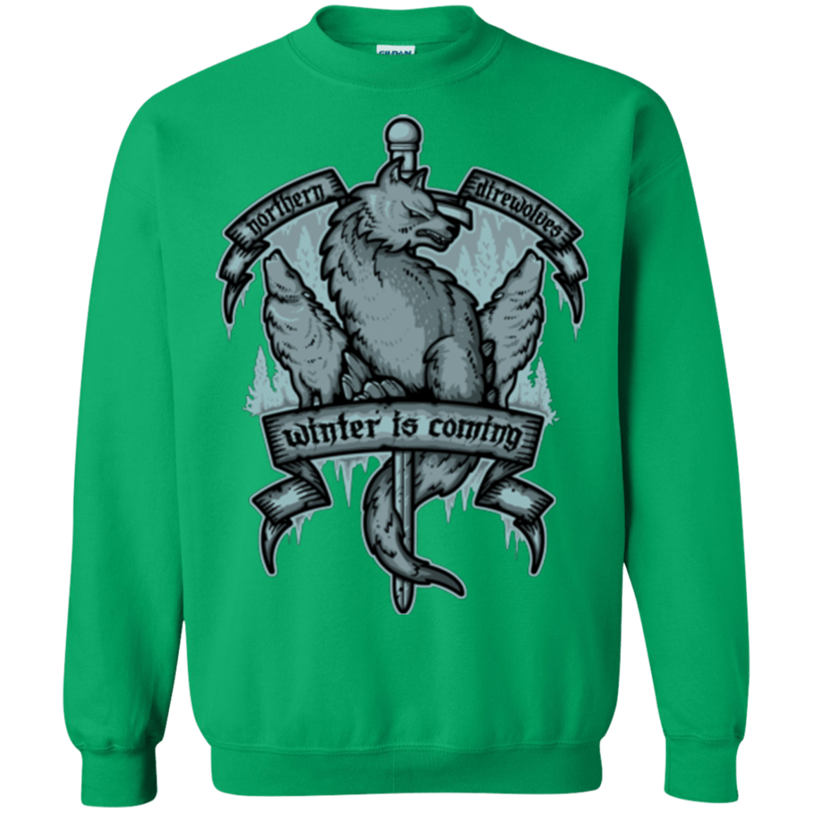 Sweatshirts Irish Green / Small Northern Direwolves Crewneck Sweatshirt