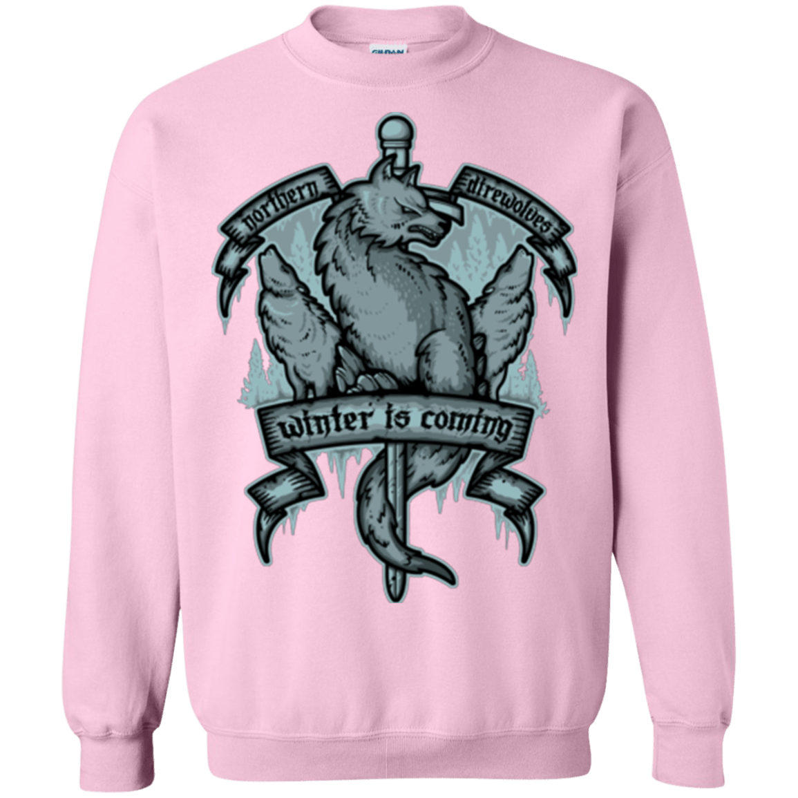 Sweatshirts Light Pink / Small Northern Direwolves Crewneck Sweatshirt