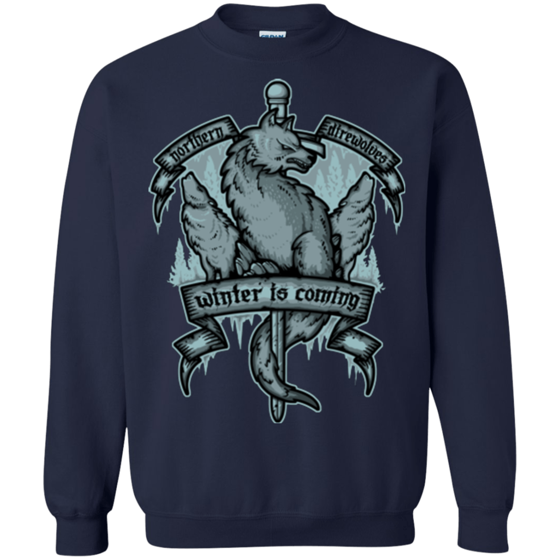 Sweatshirts Navy / Small Northern Direwolves Crewneck Sweatshirt