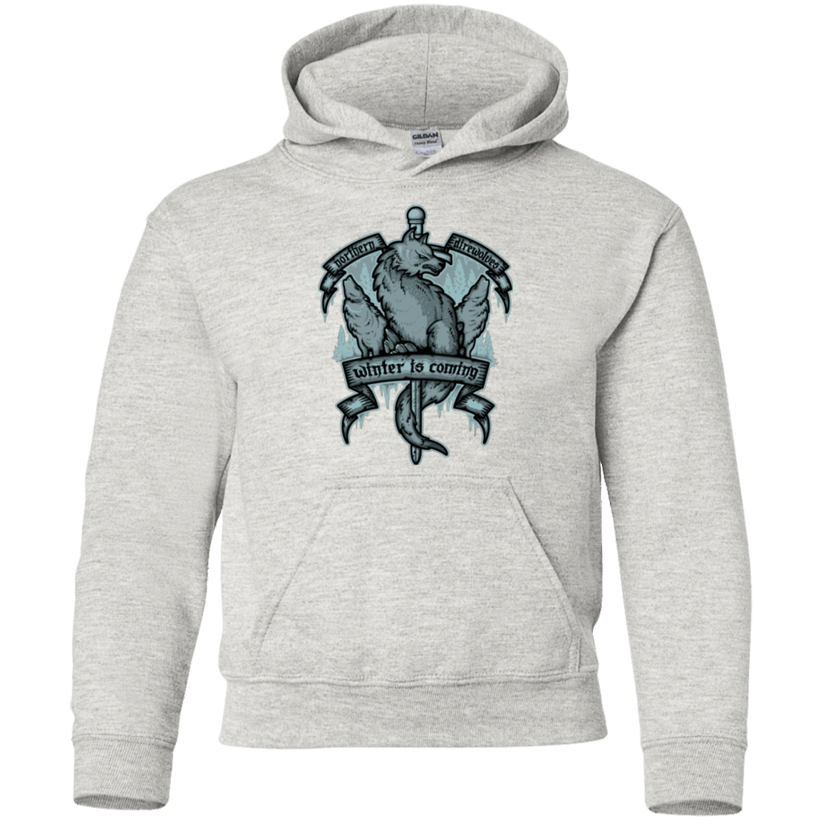 Sweatshirts Ash / YS Northern Direwolves Youth Hoodie