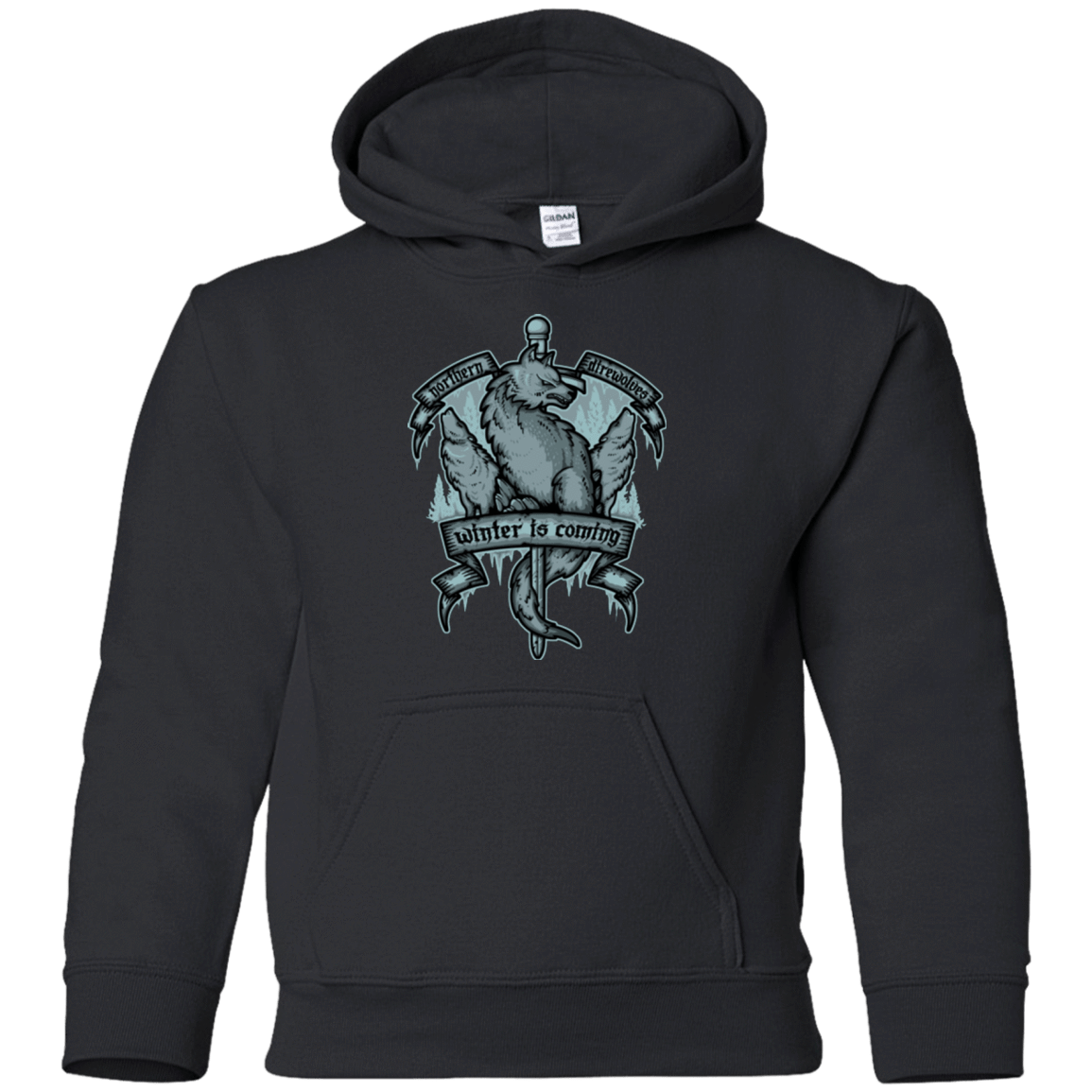 Sweatshirts Black / YS Northern Direwolves Youth Hoodie