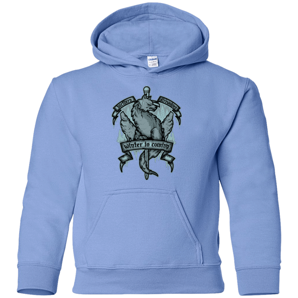 Sweatshirts Carolina Blue / YS Northern Direwolves Youth Hoodie