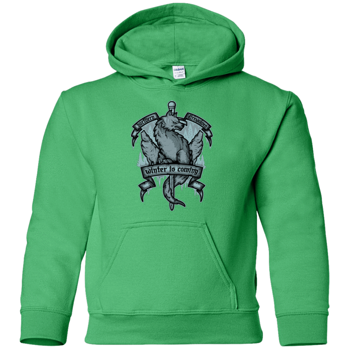 Sweatshirts Irish Green / YS Northern Direwolves Youth Hoodie