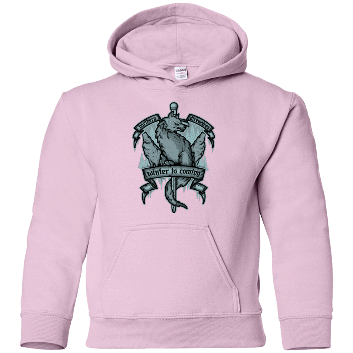 Sweatshirts Light Pink / YS Northern Direwolves Youth Hoodie
