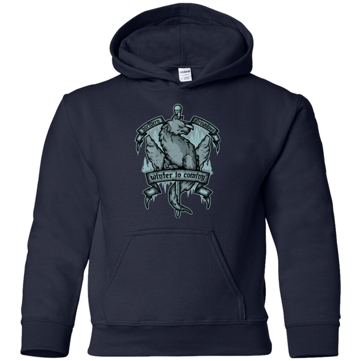 Sweatshirts Navy / YS Northern Direwolves Youth Hoodie