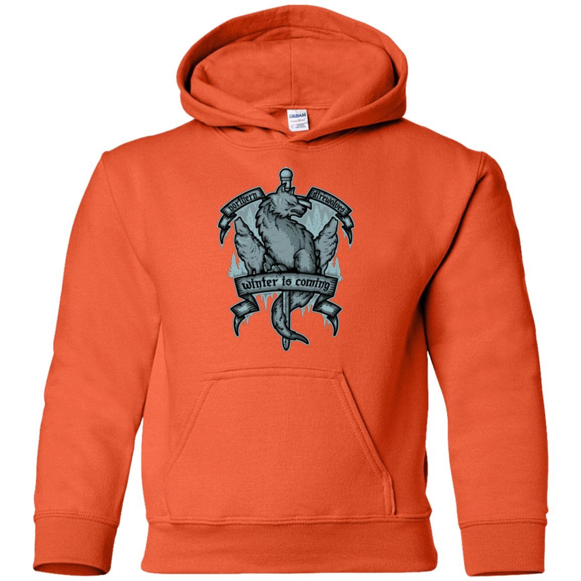 Sweatshirts Orange / YS Northern Direwolves Youth Hoodie