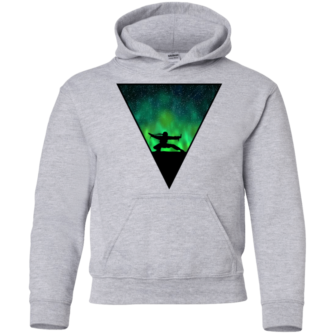 Sweatshirts Sport Grey / YS Northern Lights Pose Youth Hoodie