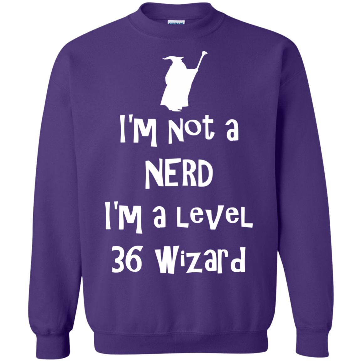 Sweatshirts Purple / S Not a Nerd Crewneck Sweatshirt