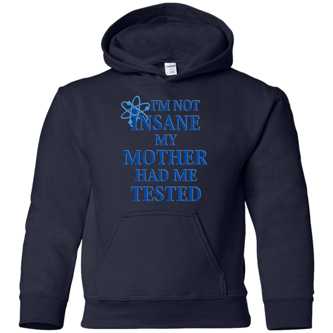 Sweatshirts Navy / YS Not insane Youth Hoodie