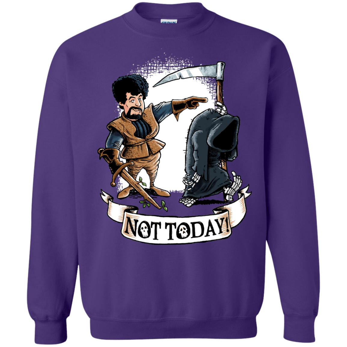 Sweatshirts Purple / Small Not Today Crewneck Sweatshirt
