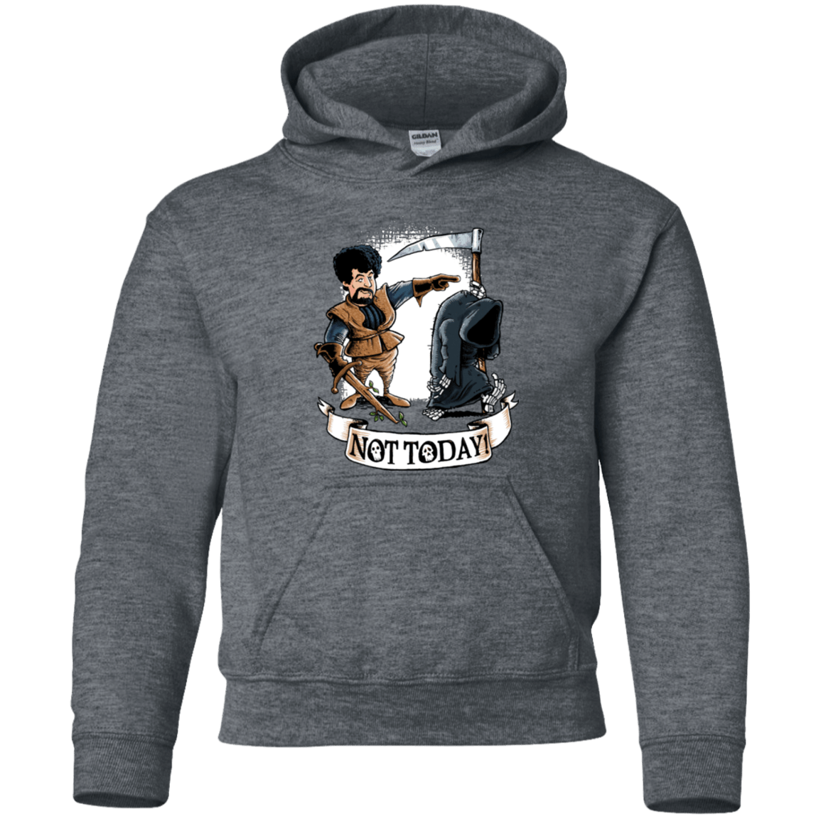 Sweatshirts Dark Heather / YS Not Today Youth Hoodie