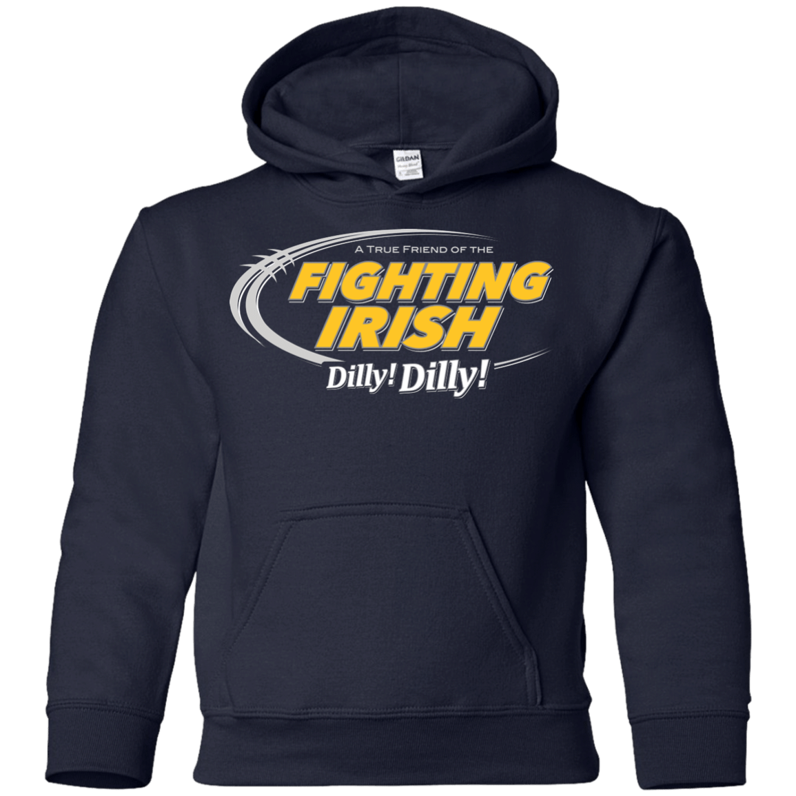 Sweatshirts Navy / YS Notre Dame Dilly Dilly Youth Hoodie