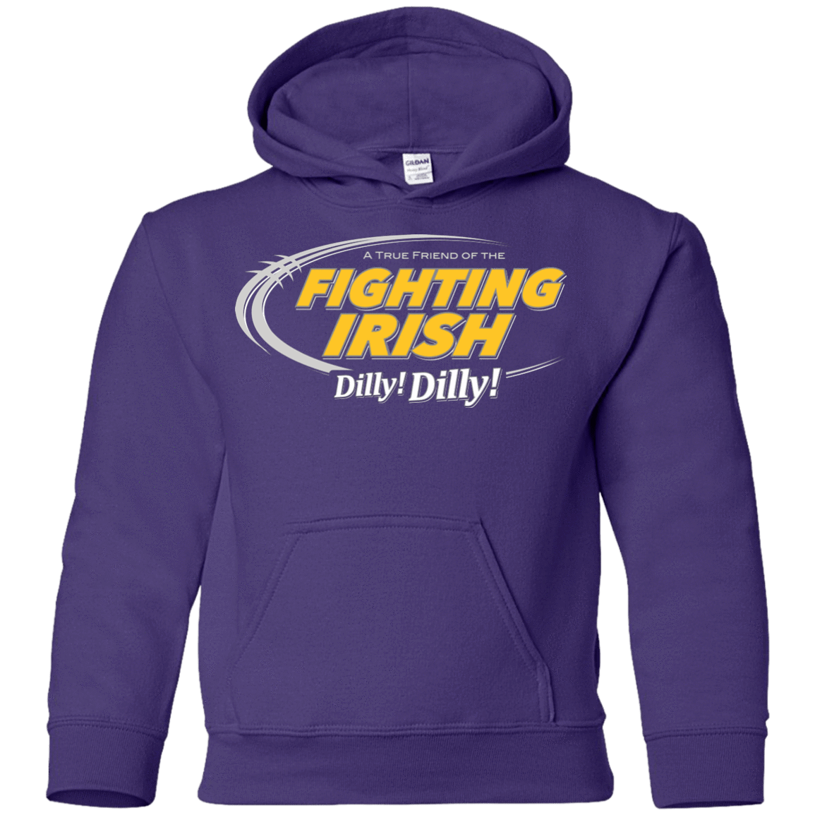 Sweatshirts Purple / YS Notre Dame Dilly Dilly Youth Hoodie