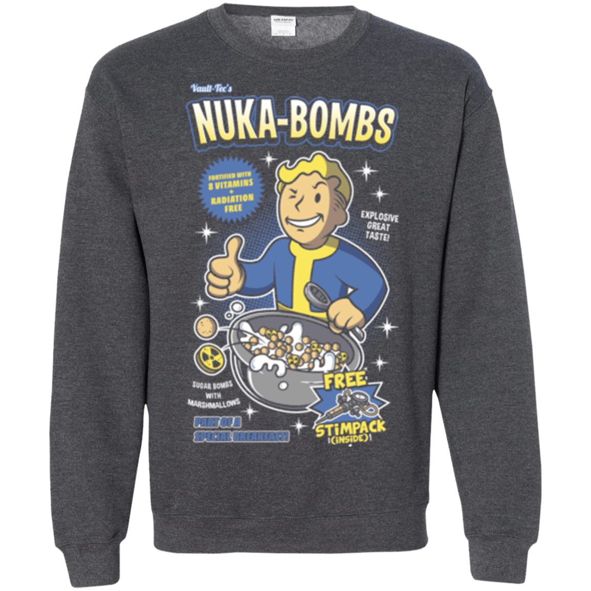Sweatshirts Dark Heather / Small Nuka Bombs Crewneck Sweatshirt