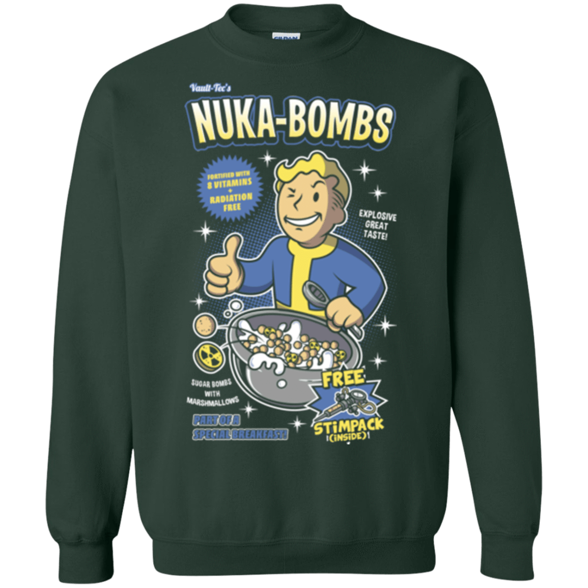 Sweatshirts Forest Green / Small Nuka Bombs Crewneck Sweatshirt