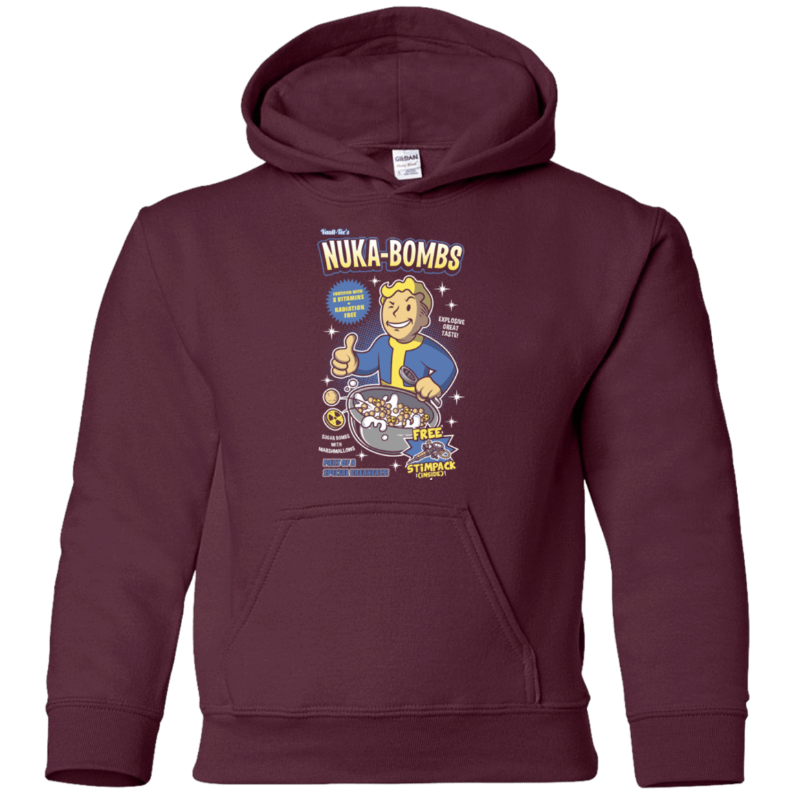 Sweatshirts Maroon / YS Nuka Bombs Youth Hoodie