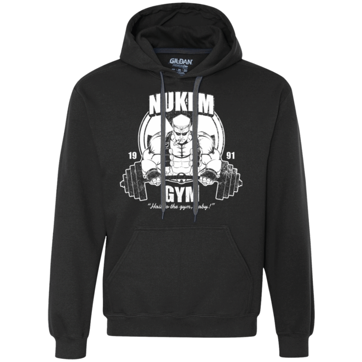 Sweatshirts Black / Small Nukem Gym Premium Fleece Hoodie