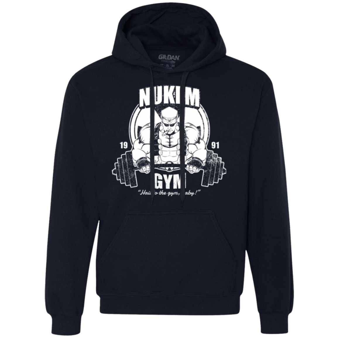 Sweatshirts Navy / Small Nukem Gym Premium Fleece Hoodie
